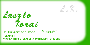 laszlo korai business card